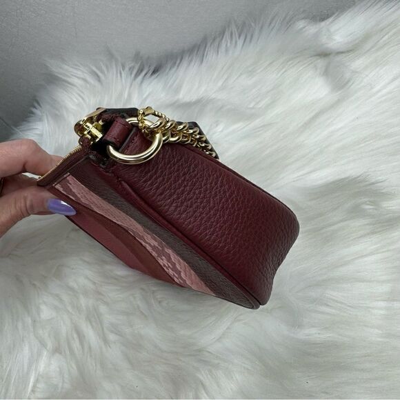 Coach Large 19 Suede Snakeskin Embossed Leather Wristlet - Picture 3 of 10